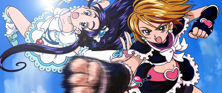 Imagem: Protagonistas do 1º Precure, 'Futari wa Pretty Cure'.