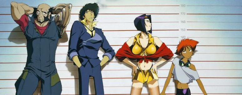 Imagem: Banner de Cowboy Bebop com os personagens.