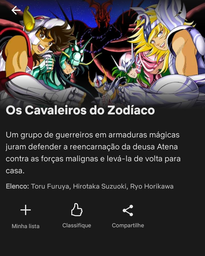 Saga de Hades dos Cavaleiros do Zodíaco chega à Netflix Brasil
