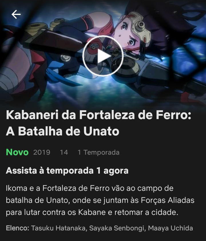 Kabaneri da Fortaleza de Ferro: A Batalha de Unato' estreia na Netflix