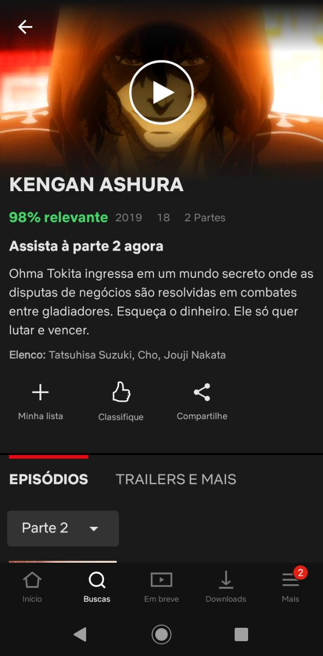 Como assistir Kengan Ashura Anime Dublado Netflix - 1 e 2