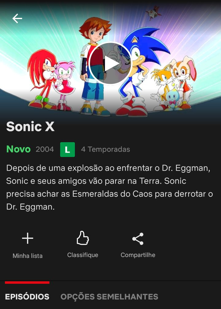 Sonic X chega à Netflix - Blog TecToy