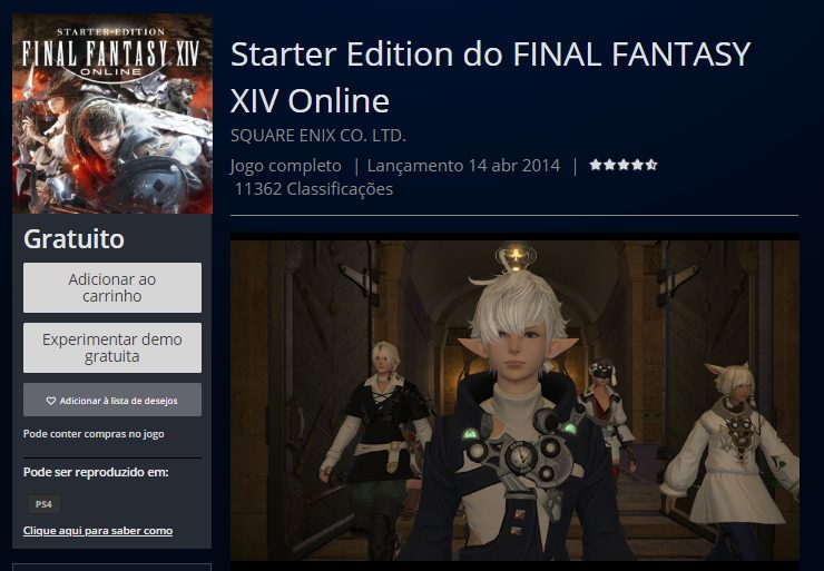 Final Fantasy XIV Starter Edition é liberado de graça para PS4