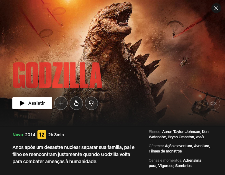 Godzilla: filme de 2014 já está disponível na Netflix – JBox