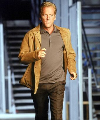 Kiefer Sutherland como Jack Bauer em 24 Horas.