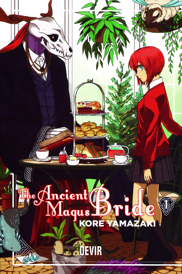 Imagem: Capa do 1º volume nacional de 'The Ancient Magus Bride'.