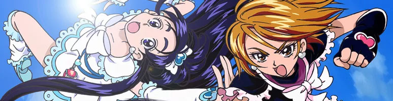 Imagem: Banner com as duas protagonistas de 'Futari wa Precure'.