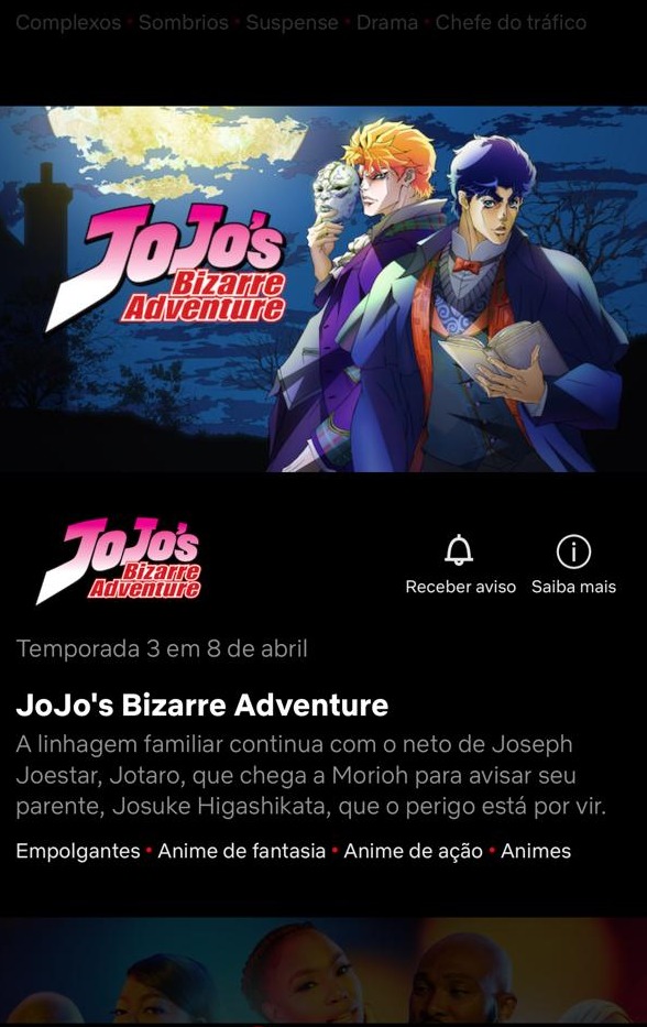 Imagem: Página de JoJo na Netflix.