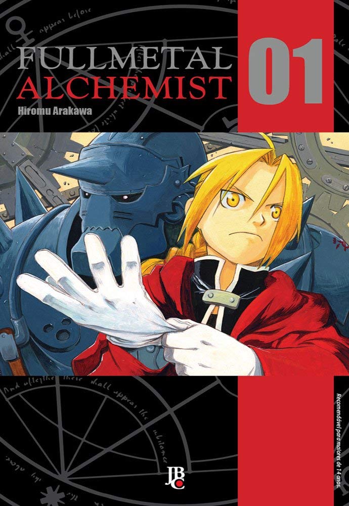 Imagem: Capa do 1º volume de 'Fullmetal Alchemist'.