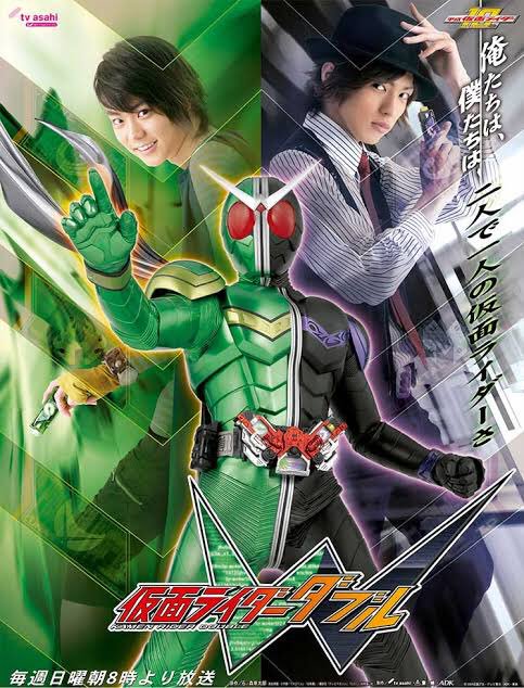 Imagem: Pôster promocional de 'Kamen Rider W' (o original).