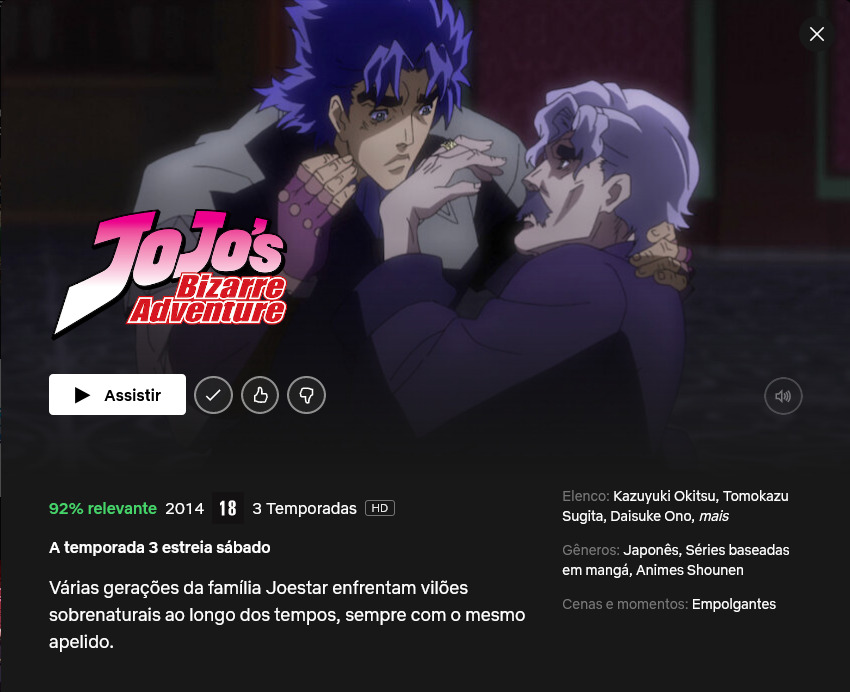 JoJo: Diamond is Unbreakable': Netflix estreia parte 4 da série