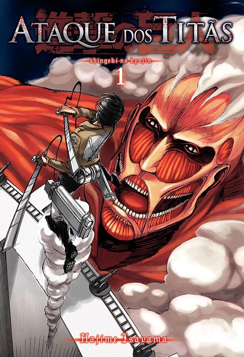 Imagem: Capa do volume 1 de 'Shingeki'.