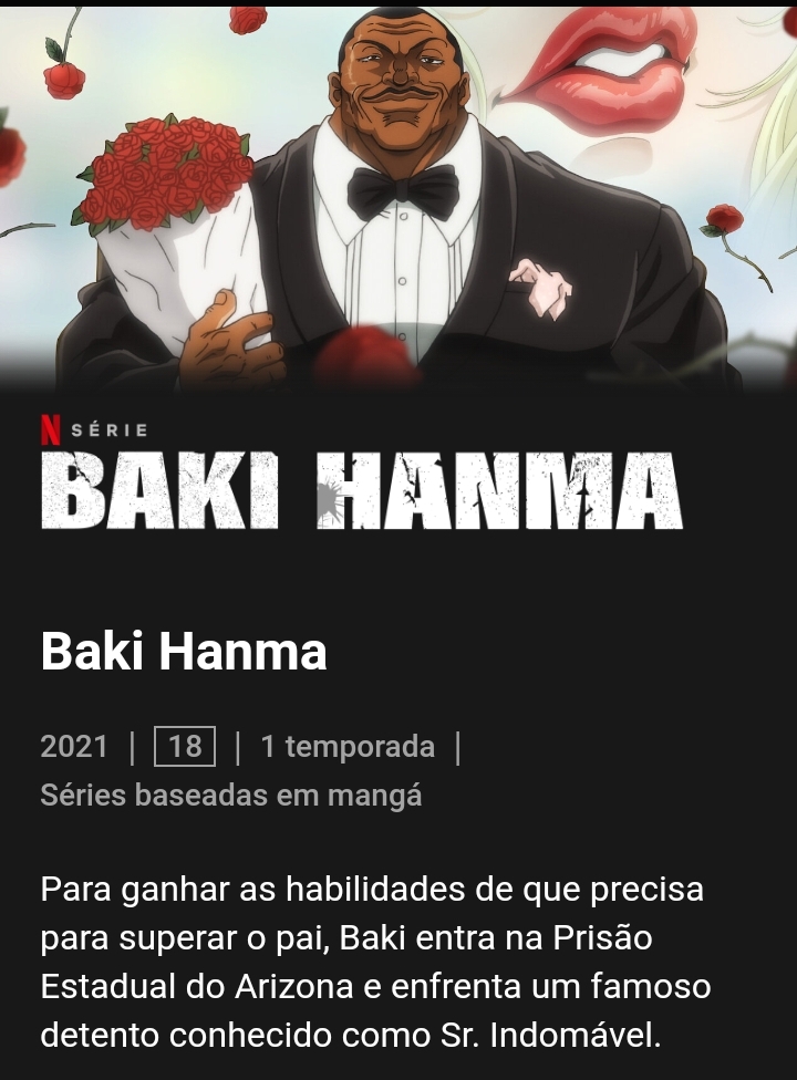 Imagem: Tela de 'Baki Hanma' na Netflix.