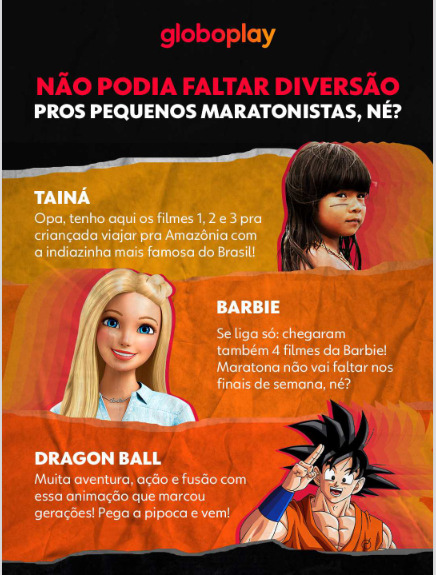 Imagem: Imagem do Guia do Maratonista anunciando 'DRagon Ball' no Globoplay.