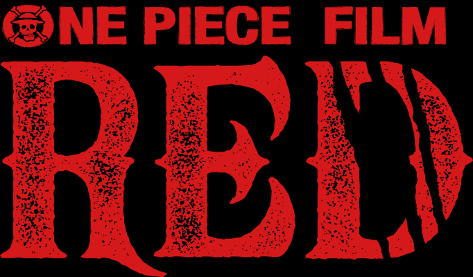Imagem: logo escrito 'ONE PIECE FILM RED'.