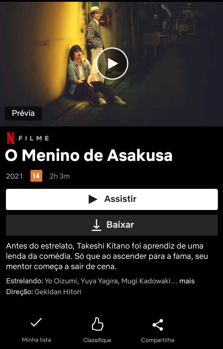 Imagem: Tela de 'O Menino de Asakusa' na Netflix.