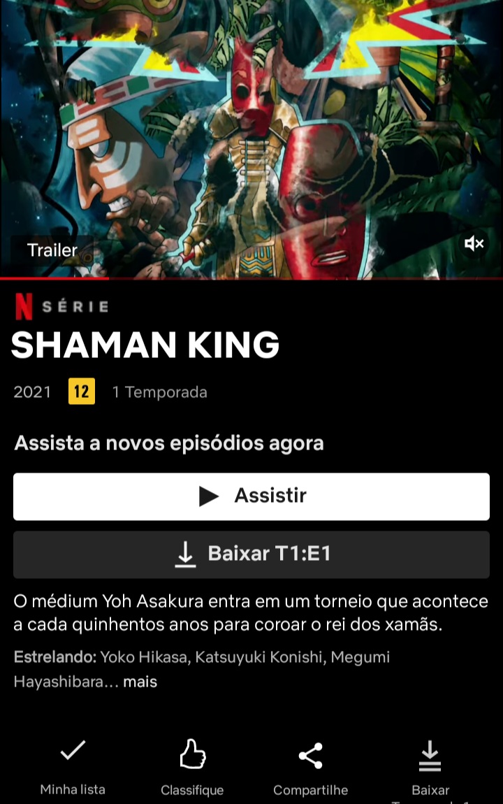 Imagem: Tela de 'Shaman King' na Netflix.