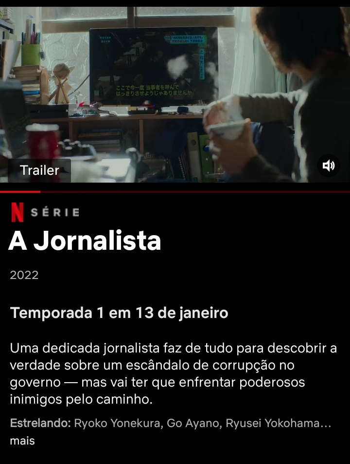 Imagem: Tela de 'A Jornalista' na Netflix.