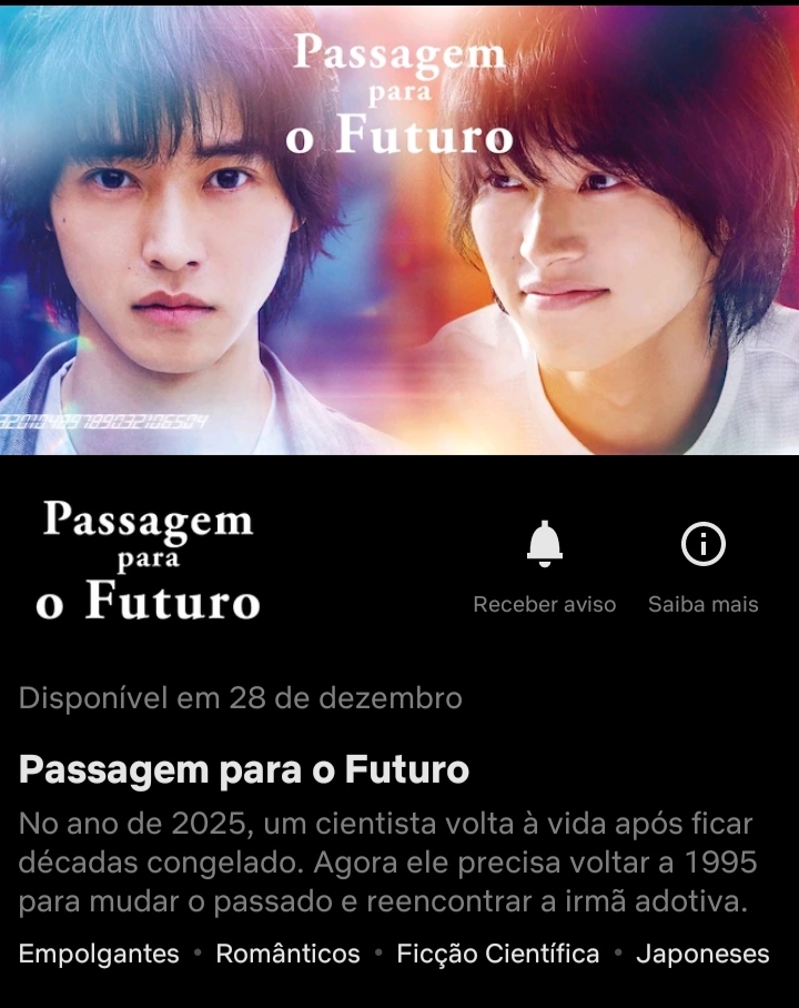 Imagem: Tela de 'Passagem para o Futuro' na Netflix.