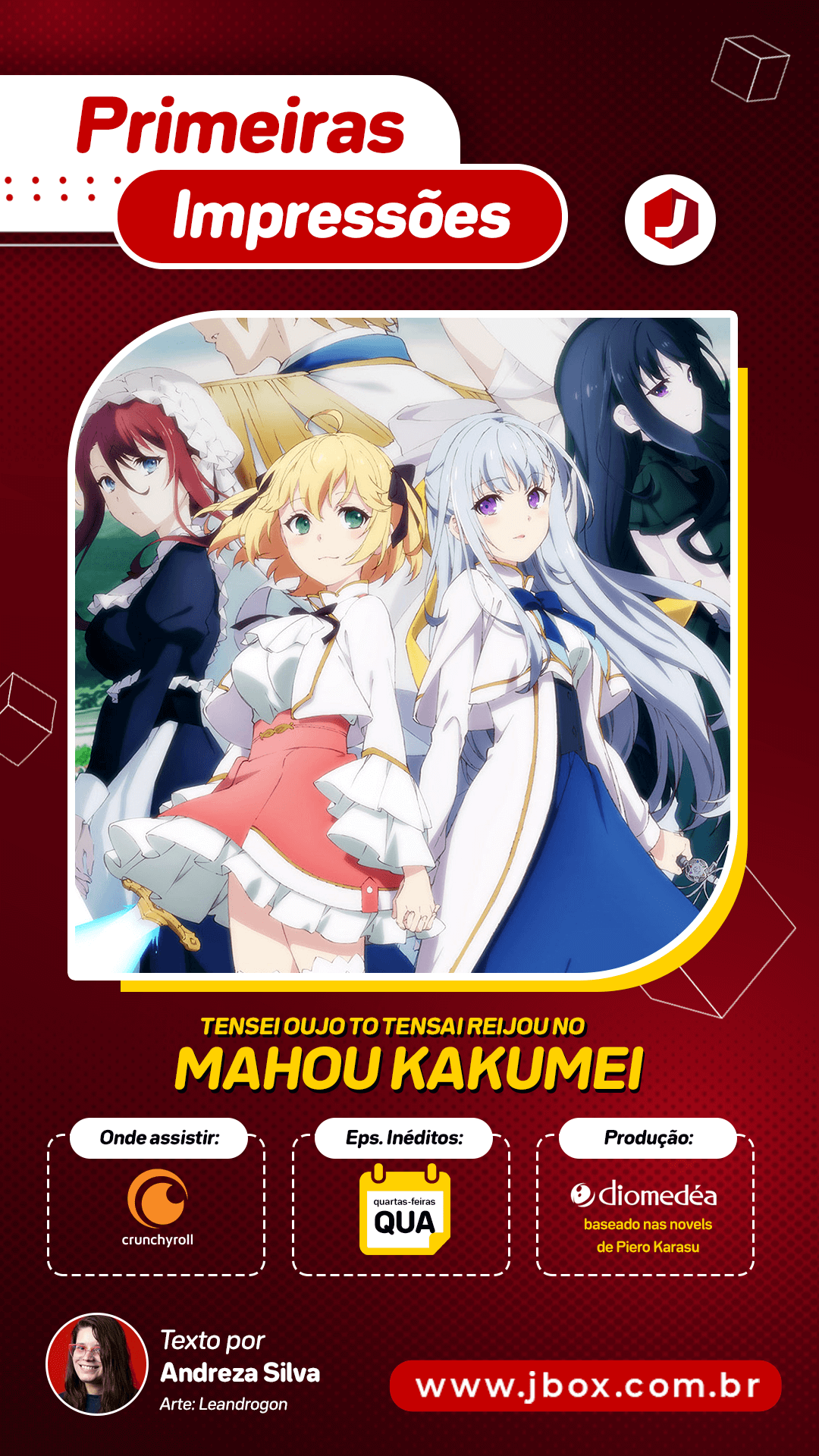 Primeiras Impressões: Tensei Oujo to Tensai Reijou no Mahou