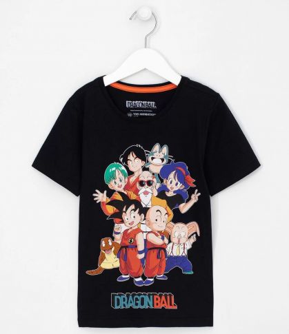 Imagem: Camiseta preta infantil de 'Dragon Ball'.