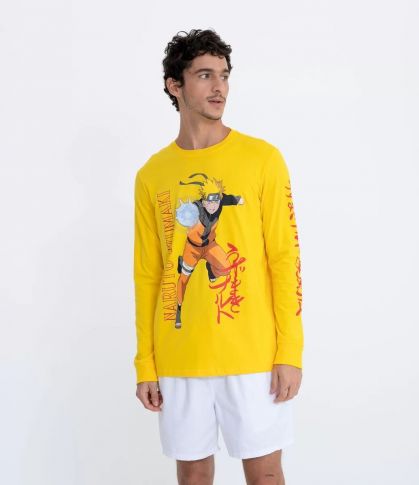 Imagem: Camiseta amarela com o Naruto.