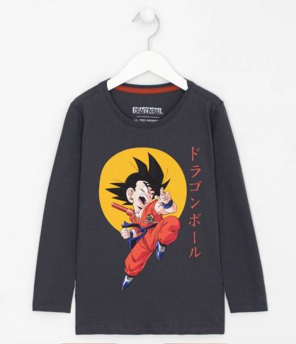 Imagem: Camiseta infantil do Goku preta e manga longa.