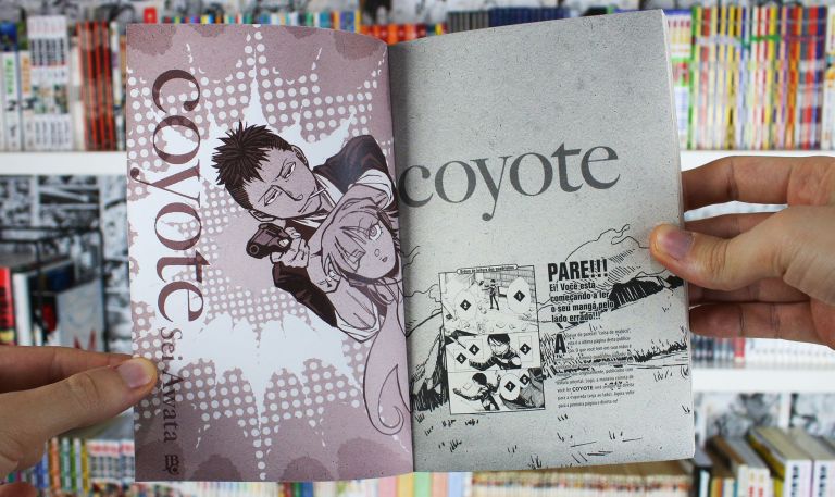 imagem: verso da 4ª capa do mangá Coyote