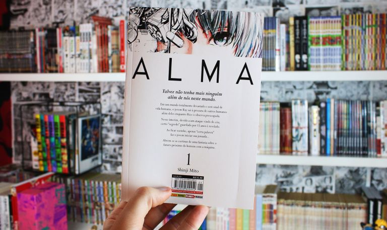 imagem: foto da 4ª capa do volume 1 do mangá Alma