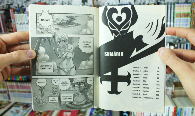 imagem: página de sumário do mangá Mashima Hero's