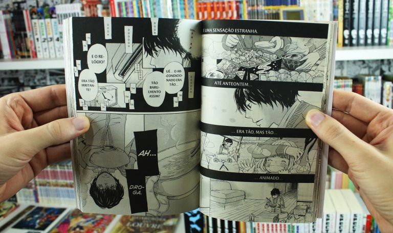 imagem: páginas de história do vol. 3 do mangá Sangatsu no Lion