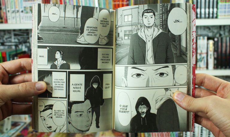 IMAGEM: foto das páginas de história do volume 1 do mangá Boys Run The Riot
