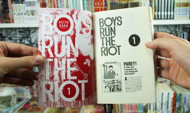IMAGEM: foto da última página do volume 1 do mangá Boys Run The Riot