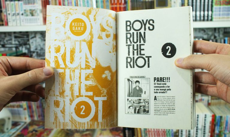 IMAGEM: foto da última página do volume 2 do mangá Boys Run The Riot
