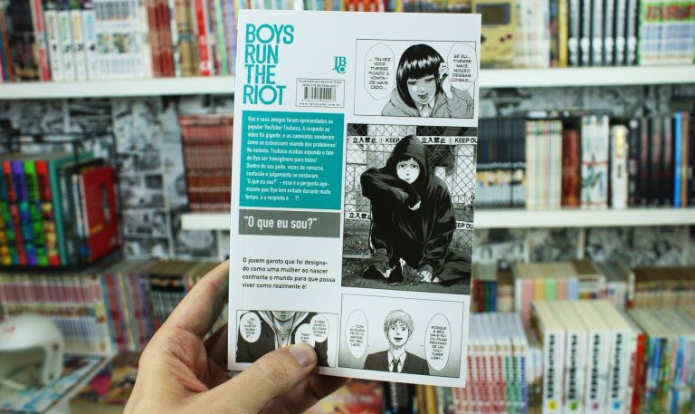 IMAGEM: foto da 4ª capa do volume 3 do mangá Boys Run The Riot