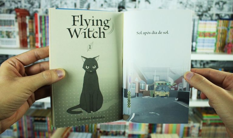 imagem: 1ª página do volume 1 do mangá Flying Witch