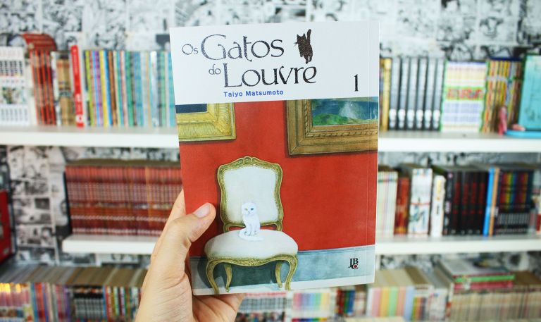 Imagem: capa do volume 1 de Gatos do Louvre