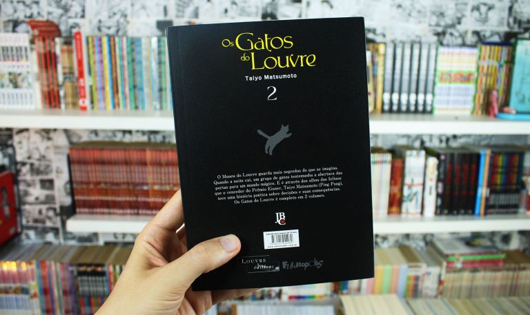 Imagem: 4ª capa do volume 2 de Gatos do Louvre